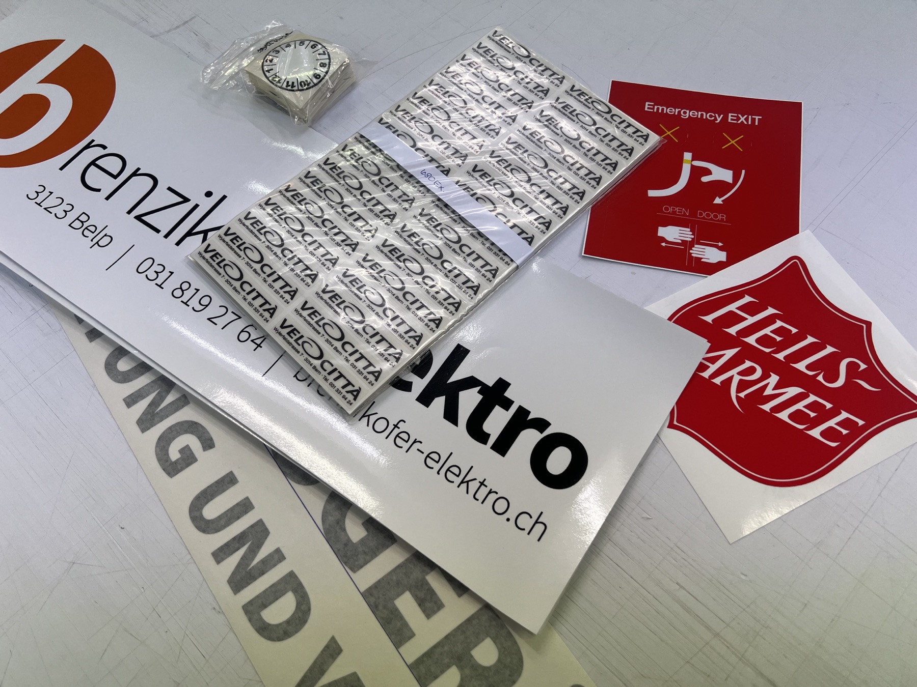 Schriften & Kleber